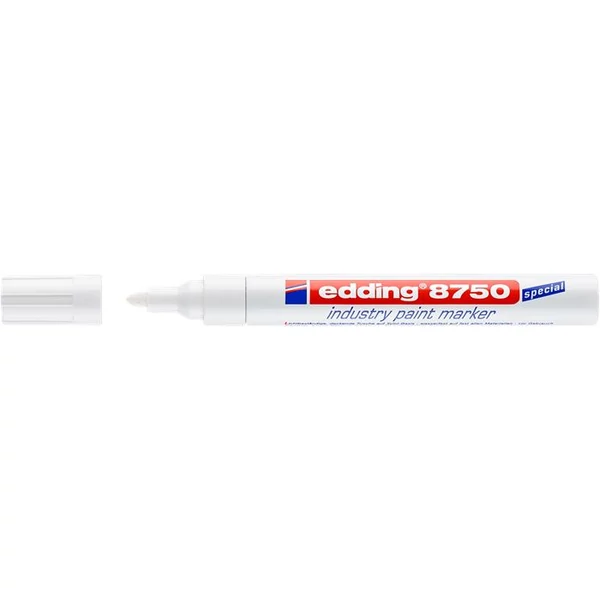 Lakkmarker, 2-4 mm, EDDING, "8750", fehér - 2