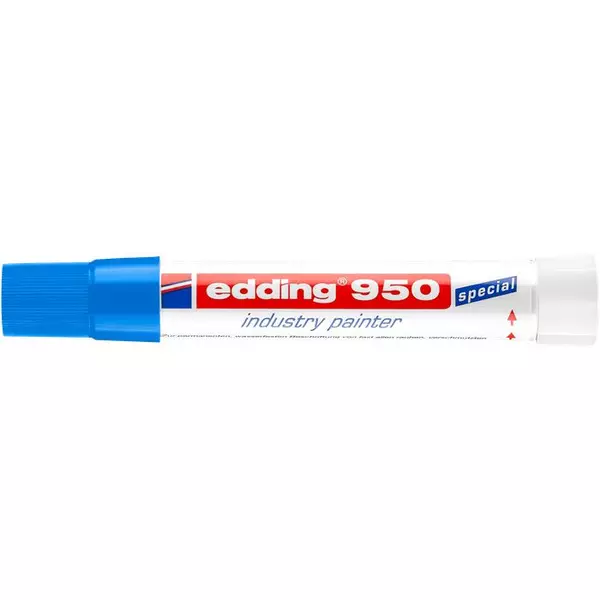 Jelölő marker, 10 mm, kúpos, EDDING "950", kék