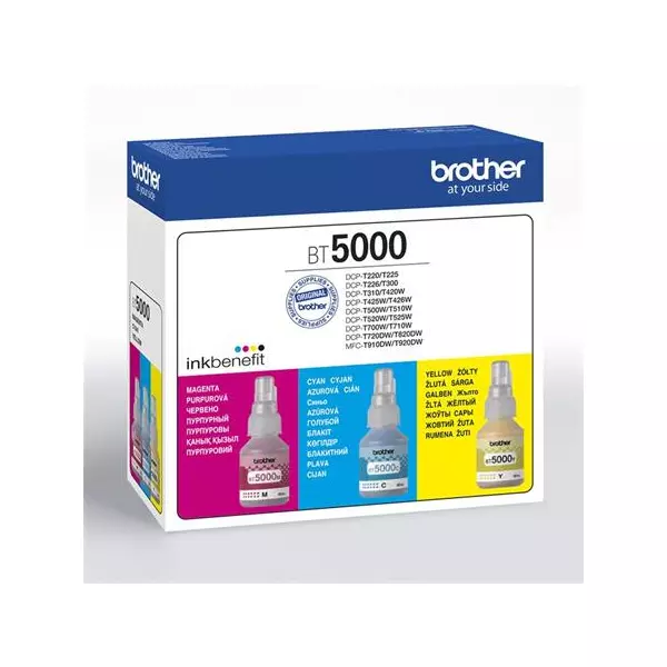 BT5000CMY Tinta multipack, DCP T-300, 500W, 700W nyomtatókhoz, BROTHER, c+m+y, 3*5k - 3