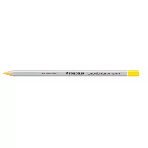 Jelölőceruza, hatszögletű, mindenre író, lemosható (omnichrom), STAEDTLER "Lumocolor 108", sárga