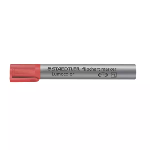 Flipchart marker, 2 mm, kúpos, STAEDTLER "Lumocolor 356", piros