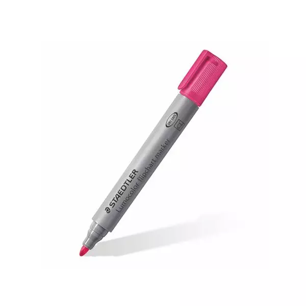 Flipchart marker, 2 mm, kúpos, STAEDTLER "Lumocolor 356", rózsaszín - 3