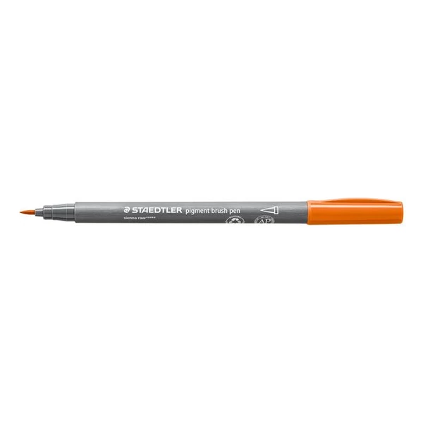 Ecsetirón készlet, STAEDTLER "Pigment brush 371", 12 különböző természeti szín - 4