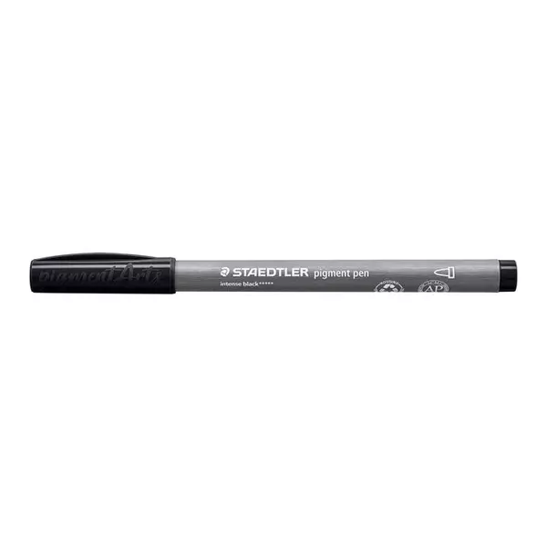 Rostirón, 1 mm, kúpos, 2 db, STAEDTLER® "Pigment pen 376", intenzív fekete - 2