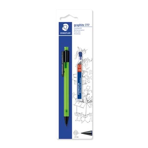 Nyomósirón és grafitbél, 0,5 mm, STAEDTLER "Graphite 777", vegyes színek - 3