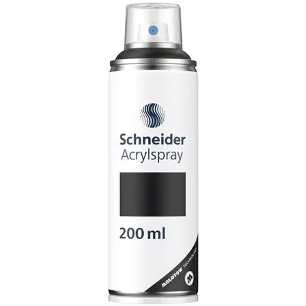 Akrilfesték spray, 200 ml, SCHNEIDER "Paint-It 030", fekete - 2