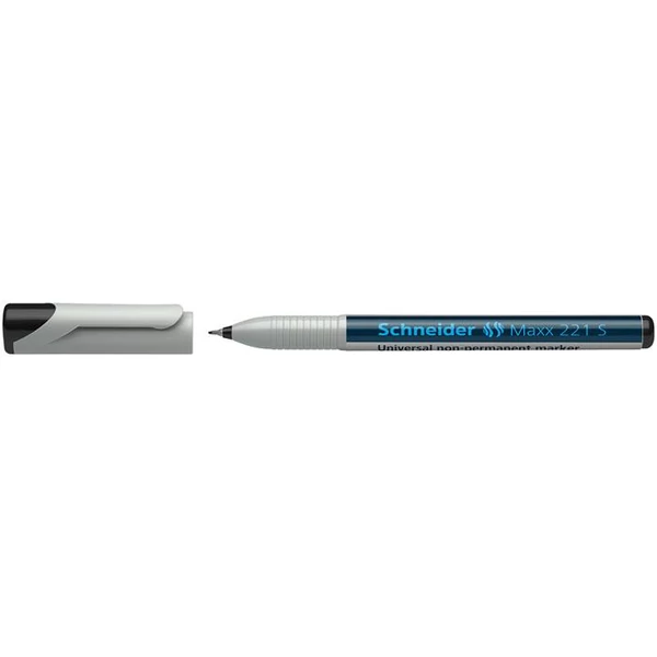 Alkoholmentes marker, OHP, 0,4 mm, SCHNEIDER "Maxx 221 S", fekete - 2