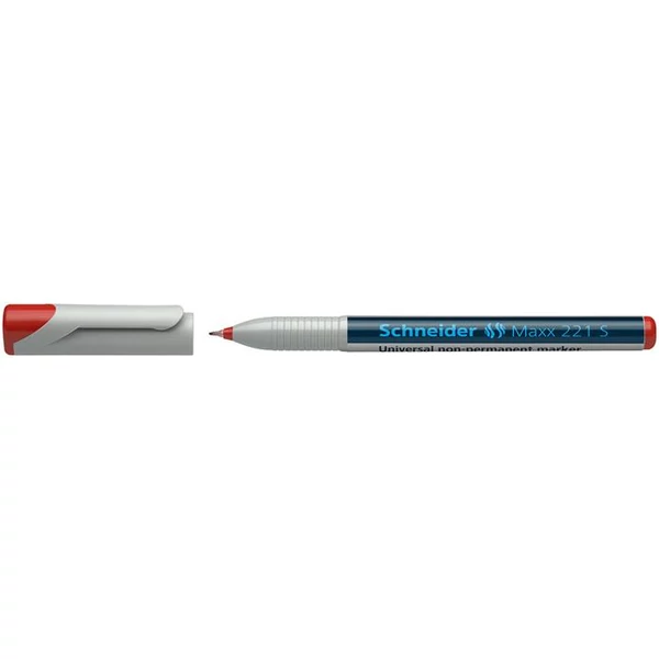 Alkoholmentes marker, OHP, 0,4 mm, SCHNEIDER "Maxx 221 S", piros - 2