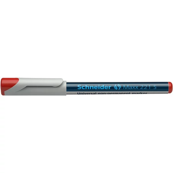 Alkoholmentes marker, OHP, 0,4 mm, SCHNEIDER "Maxx 221 S", piros - 3