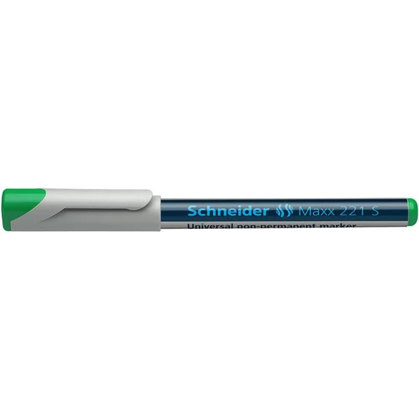 Alkoholmentes marker, OHP, 0,4 mm, SCHNEIDER "Maxx 221 S", zöld - 3