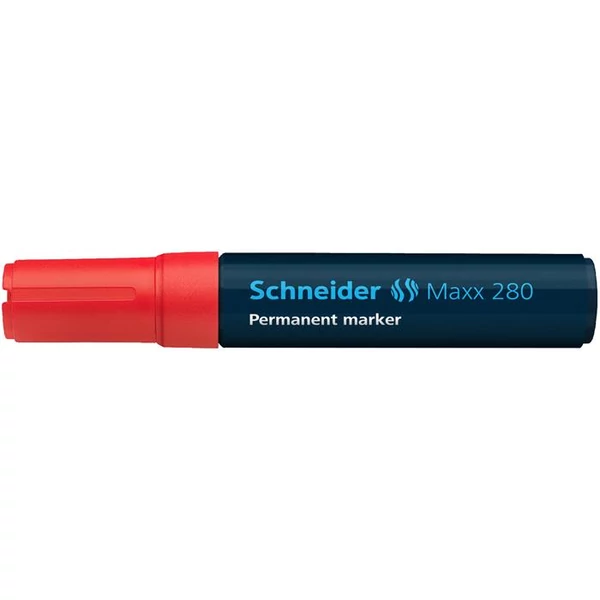 Alkoholos marker, 4-12 mm, vágott, SCHNEIDER "Maxx 280", piros - 3