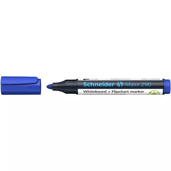 Tábla- és flipchart marker, 2-3 mm, kúpos, SCHNEIDER "Maxx 290", kék - 2