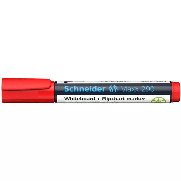 Tábla- és flipchart marker, 2-3 mm, kúpos, SCHNEIDER "Maxx 290", piros - 3