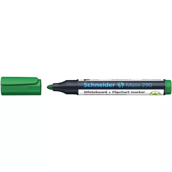 Tábla- és flipchart marker, 2-3 mm, kúpos, SCHNEIDER "Maxx 290", zöld - 2