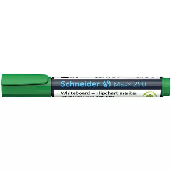 Tábla- és flipchart marker, 2-3 mm, kúpos, SCHNEIDER "Maxx 290", zöld - 3
