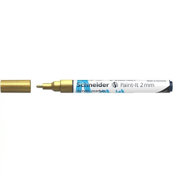 Dekormarker, akril, 2 mm, SCHNEIDER "Paint-It 310", arany - 2