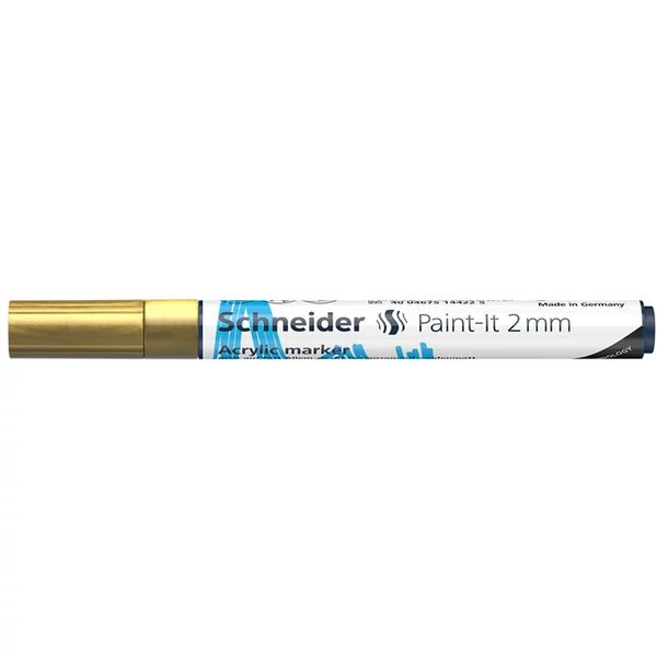 Dekormarker, akril, 2 mm, SCHNEIDER "Paint-It 310", arany - 3