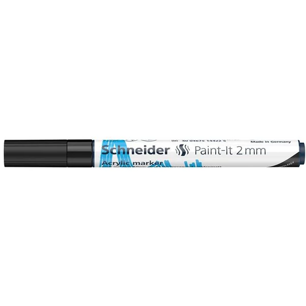 Dekormarker, akril, 2 mm, SCHNEIDER "Paint-It 310" , fekete - 3