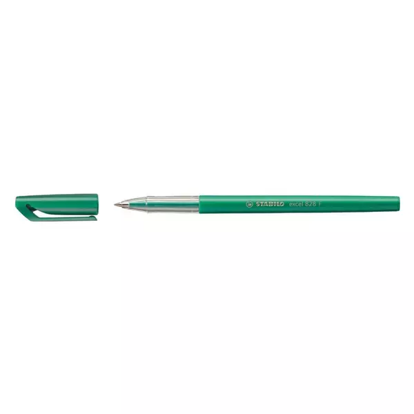 Golyóstoll, 0,38 mm, kupakos, STABILO "Excel", zöld - 2