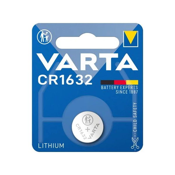 Gombelem, CR1632, 1 db, VARTA