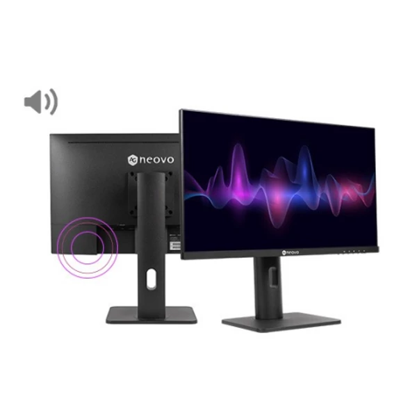 AG Neovo LH-2402 monitor, 23.8" LED VA,Pivot, FHD, VGA, HDMI, DP, hangszóró - 3