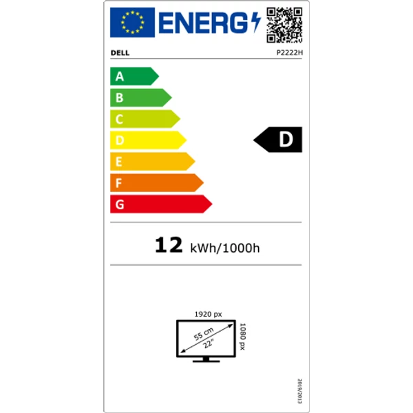 Dell P2222H 21.5" LED monitor VGA, HDMI, DP (1920x1080) - 2