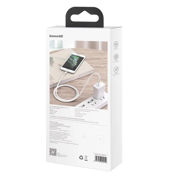 Baseus Cafule USB-Lightning kábel, 2,4A, 1 m (fehér) - 12