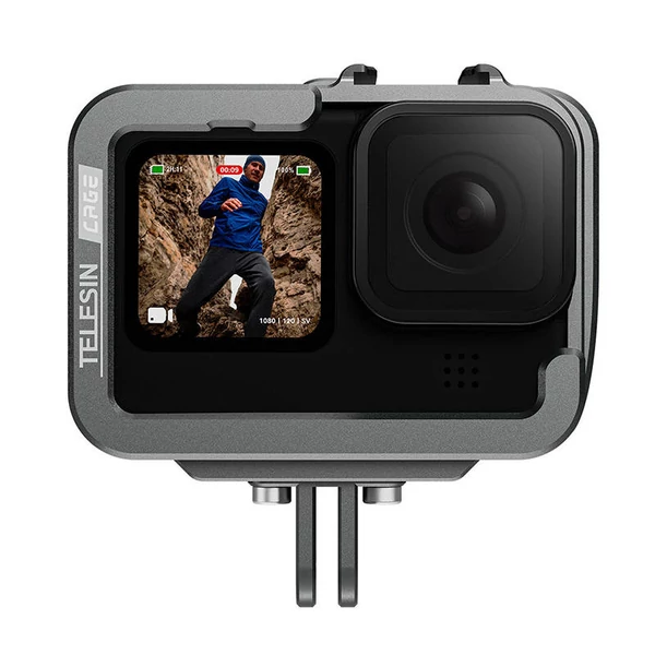 TELESIN Aluminum cage for GoPro Hero 12/11/10/9 +vertical adapter - 2