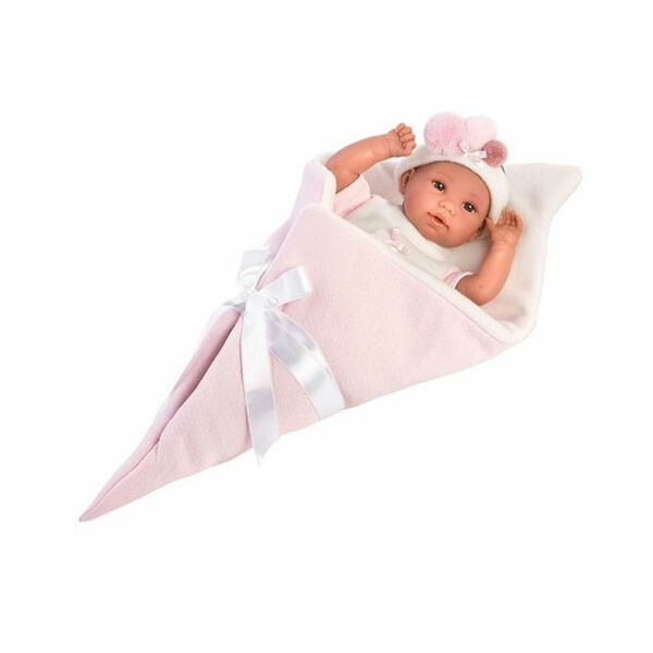 Llorens újszülött sírós lány baba fagyi pólyában 36 cm