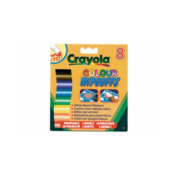 Crayola 8 db lemosható vastag filc fehér táblára