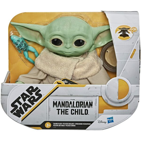 Star Wars Mandalorian Baby Yoda beszélő plüss - 19 cm