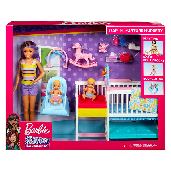 Barbie Skipper: bébiszitter gyerekszoba szett