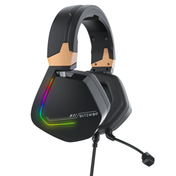 BlitzWolf® BW-GH2: 7.1 gamer fejhallgató RGB leddel (3.5 Jack)