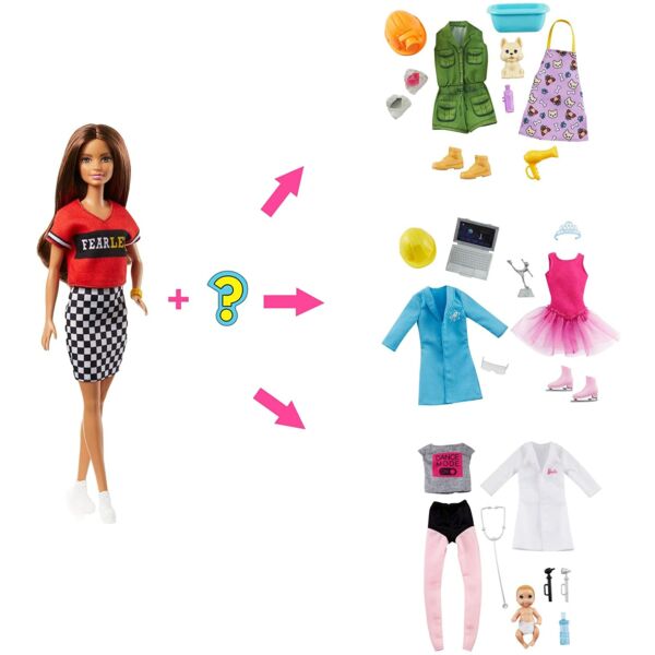 Barbie: Meglepetés karrier baba - barna