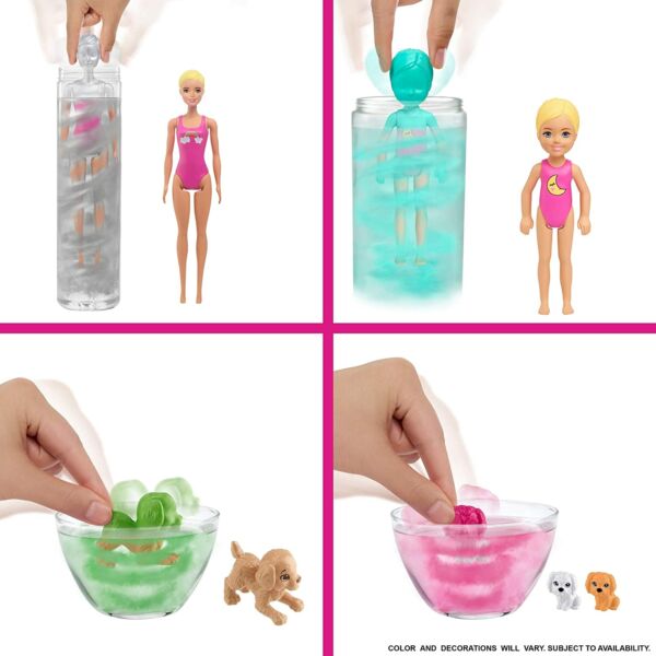 Barbie Color Reveal: Pizsiparty Barbie és Chelsea