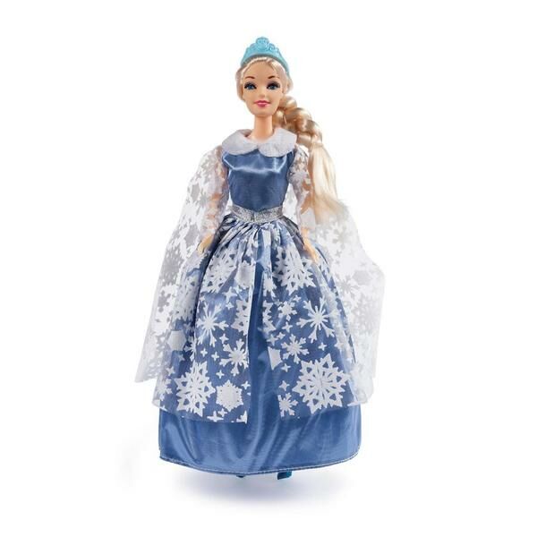 Hókirálynő hercegnő baba kék ruhában
