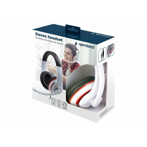GEMBIRD MHS-03-WTRDBK Stereo headset - 2