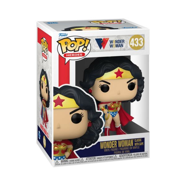 Funko Pop! Heroes DC: Wonder Woman 80Th - Wonder Woman Classic with Cape #433 Vinyl Figure (Platform nélküli)