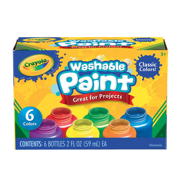 Crayola: Könnyen lemosható festék - 6 db-os