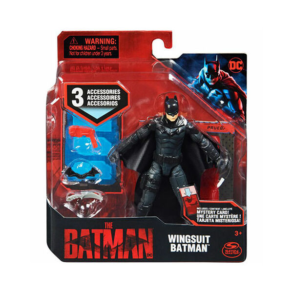 DC Comics The Batman Wingsuit játékfigura kiegészítőkkel 10 cm