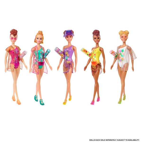 Barbie: Color Reveal nyári kalandok, márványrózsaszín meglepetés Barbie baba