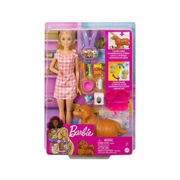Barbie: Újszülött kölyökkutyusok játékszett