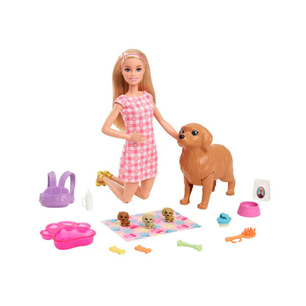 Barbie: Újszülött kölyökkutyusok játékszett