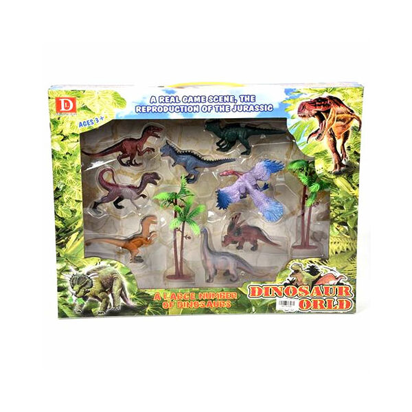 Dinoszauruszos 8db-os játékszett kiegészítőkkel