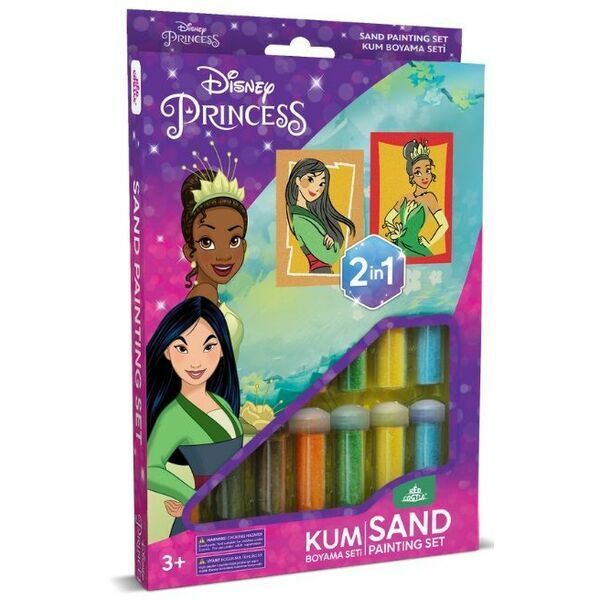 Disney hercegnők: 2 az 1-ben homokkép készítő szett - Mulan és Tiana