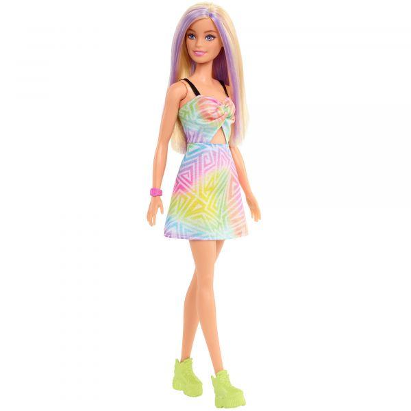 Barbie Fashionista: Stílusos baba színes ruhában