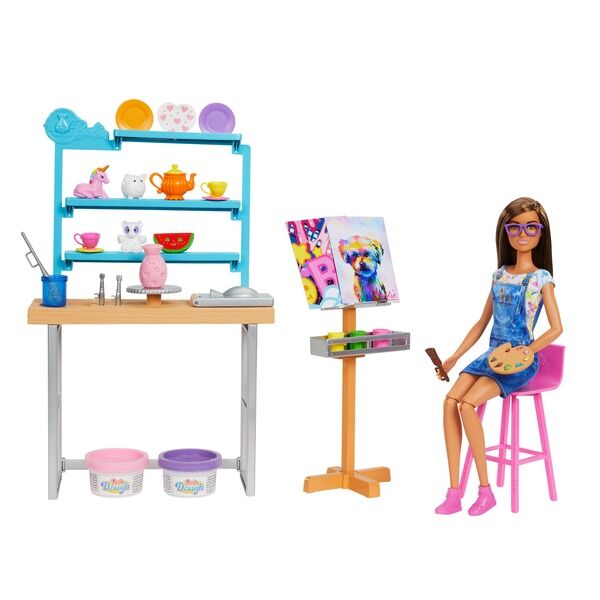 Barbie: Feltöltődés játékszett - műterem