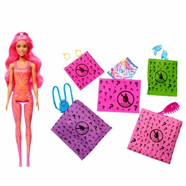 Barbie Color Reveal: Csini neon meglepetés baba