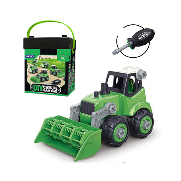DIY csináld magad összeszerelhető mezőgazdasági munkagép csavarhúzóval tárolódobozban