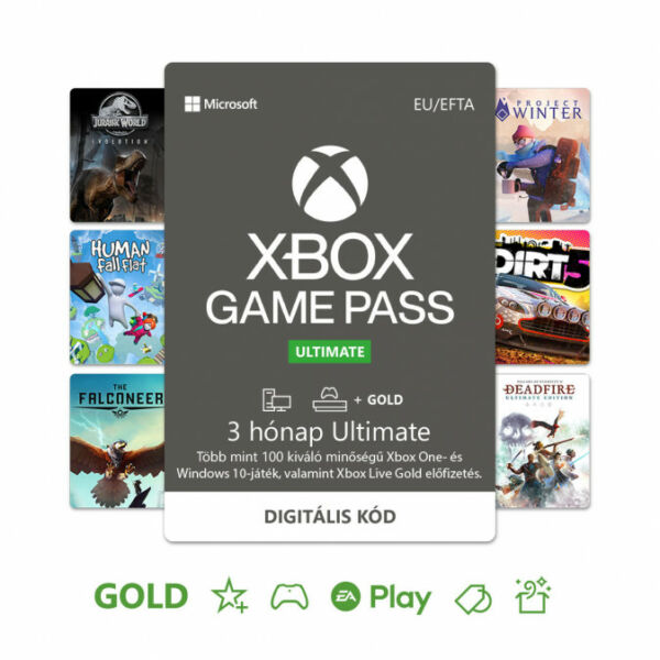 Microsoft Xbox Game Pass Ultimate - 3 hónapos előfizetés - digitális előfizetés